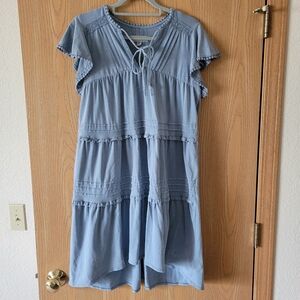 Blue Knox Rose Short Sleeve Dress, Size M